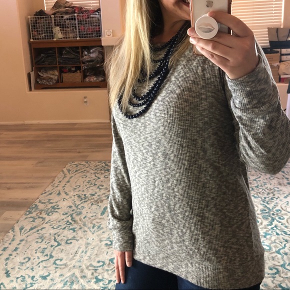 ❗️Last 1! MEDIUM Super soft marbled taupe top - Picture 5 of 5